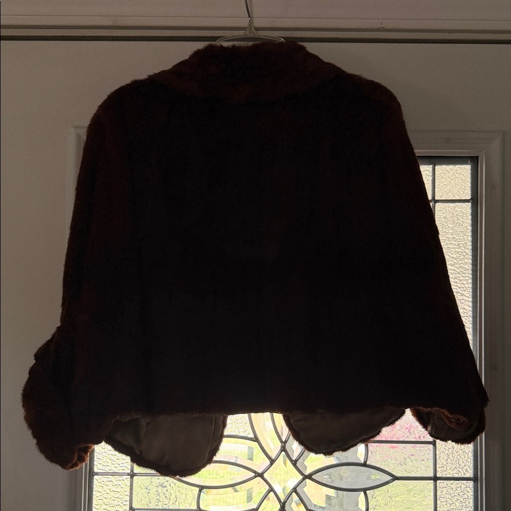 Fur Mycra Pac Teddy Jacket in Deep Reddish Brown - Picture 2 of 2
